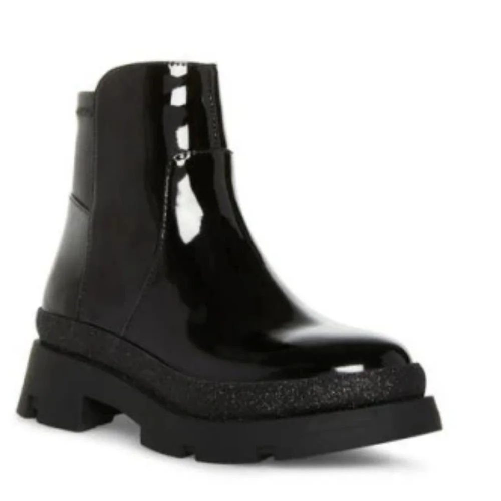 Steve Madden Kids' Trap Boot in Black Patent